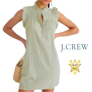 J. Crew Re-Imagined Earth Friendly Cotton Lightweight Cotton Ruffle Details